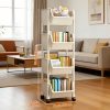 product-fancy-eee6d0f1-39b9-4b01-a36f-20d7de5943cc Multi-Functional Bookshelf, Floor Standing Storage Rack, Movable Snack & Sundries Cart, Multi-Layer Organizer Shelf for Living Room And Kitchen
