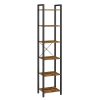 product-fancy-ef42c7ee-c4a2-4247-a3fa-f7b74b597887 Industrial 6-Tier Heavy-Duty Steel Bookcase Shelf - Tall Narrow Vertical Storage Unit with Adjustable Shelves, Freestanding Space-Saving Bookshelf Suitable for Home Office,, Bedroom - Assembly, Modern Industrial