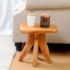 product-fancy-ef6a2b53-74cc-4541-98ed-7b65b177bcf9 Courtyard Footstool, Handcrafted Live Edge Wood Stool | One-of-a-Kind Natural Tree Slab for Use As Plant Stand, Patio, Garden & Cozy Reading Nook