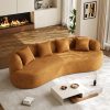 Moedrn Oversized Boneless Curved Sofa 68.5" / 106.5"/ 130.7" Sectional Sofa Couch Comfy Luxury Plush Chenille Floor Sofa Memory Foam Couches For Living Room, Apartment, Office, Guestroom