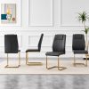 product-fancy-efa90ac1-f3d2-42a3-9494-1f14e42b2de3 Modern PU Leather Dining Chairs Set of 4 - Light Gray/Dark Gray Suitable for Kitchen, Living Room & Dining Room, Foam Cushioned Seats, Cantilever Base with Anti-Slip Footpads, PVC-Coated Faux Leather Armless Chairs, Easy Assembly