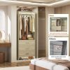 Wardrobe with 3 Drawers, 24 Inch Closet Organizer, Wooden Closet, Walk-in Closet