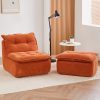 product-fancy-f050019d-c8a2-4f3d-b313-d87d1a747486 MCQ Single Recliner Chair with Footrest - 62.2-inch Foam Floor Lounger, Boneless Modern Bean Bag Sofa Suitable for Bedroom or Living Room, Cloud Bed for, No Assembly Required, Space-Saving