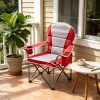 product-fancy-f05a1101-6739-42fa-8563-091c27baf89f Extra Large Camping Folding Chair with Organizer Bag, Side Mesh Bag, Mesh Cup Holder And Sporting Goods Bag, Suitable for Lawn, 500 Lbs. Weight Capacity