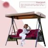 product-fancy-f0634e72-eb86-46ff-84cb-1873449645a8 3-Seater Waterproof Outdoor Porch Swing Cushion with Backrest - Suitable for Outdoor Furniture, Thick 5" Cushion, Machine Washable Suitable for Patio Bench, Garden Swing Chair, Backyard Cushions for Poolside and Deck