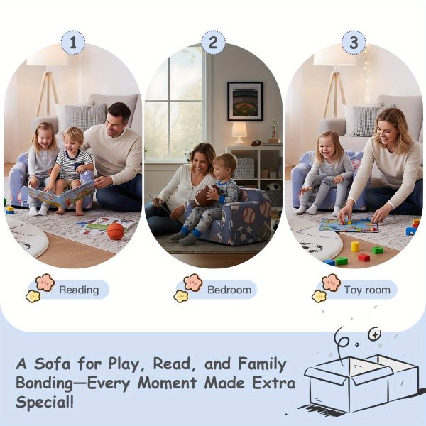 product-fancy-f0bbabeb-eb02-4214-9f4b-a177dc8597e4 Welnow Sofa, Couch for Kids with Carry Handle And Side Pockets, Foam Chair for Toddlers, Armrest Chair for Kids, Reading Sofa for Boys Or Girls