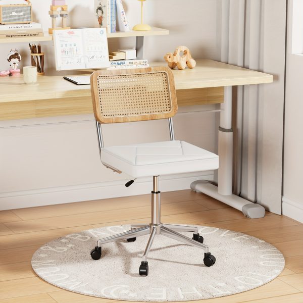 product-fancy-f0bbedcc-8092-487a-9f8d-dad5df417e49 Swivel Upholstery Adjustable Height Home Office Chair, Ergonomic Armless Chairs