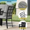 9pcs Outdoor Dining Set - Patio Dining Set for 8. Includes 1 Rectangular Table, 8 Dining Chairs with Cushions, for Lawn, Garden