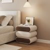 product-fancy-f0f5add4-c7e0-4a51-959c-90c46d17d8b6 Premium Mid-Century Wood Nightstand, 3-Tier End Table with Storage Drawers & Curved Profile Design, Elegant Bedside Table for Bedroom Or Living Room, White Brown, No Assembly Required High-Quality Craftsmanship, Christmas