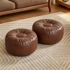 product-fancy-f187d81c-3a9d-4d4c-8bbd-5e33522f564b 2-pack of Storage Beanbag Chair Covers - Pumpkin Oval Shape, Suitable for Storing Clothes. It Has Storage Function and Is Suitable for Outdoor Use. It Is Comfortable and Soft, Made of Thickened Faux Leather (filling Not Included).