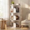product-fancy-f1e7a25a-6a3e-4a6f-9761-1a6fa192f09f 3/4/5 Tier Rotating Bookshelf, 360° Spinning Bookcase for Small Spaces, Vertical Corner Storage Organizer Display Rack for Bedroom Living Room, White