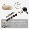 Adjustable Rolling Saddle Stool for Salons And Spas - Oval Beauty Chair on Wheels for Hair Stylists And Nail Technicians, Ideal for Salon Furniture, Spa Seating, And Comfortable Mobile Seating with Back Support