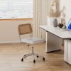 product-fancy-f2dc4c0c-5630-47dd-9e77-aa3eecd50390 Swivel Upholstery Adjustable Height Home Office Chair, Ergonomic Armless Chairs