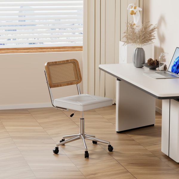 product-fancy-f2dc4c0c-5630-47dd-9e77-aa3eecd50390 Swivel Upholstery Adjustable Height Home Office Chair, Ergonomic Armless Chairs