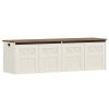 product-fancy-f3158238-a83a-4bf8-a32f-7a64c6feafc2 59.1-Inch Storage Box with a Large Storage Bench Featuring Two Hinges, Farmhouse-Style Wooden Box Bench, Lift-Top Storage Chest, Wooden Bed-End Bench, Suitable for Entryways And Bedrooms, in a Vintage White Color
