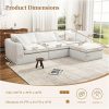 product-fancy-f32716d9-bb66-4cbb-91c3-6d399a015f19 Modular Sectional Sofa with Movable Ottoman | No Assembly Required, Boneless Cloud Couch, Deep Seat L-Shaped, Suitable for Living Room, Bedroom, and Apartment