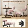 product-fancy-f3456b45-fde1-4087-a3c7-d905e3bbfeb9 DURAYLOLY Ergonomic Cross Legged Chair, 360° Swivel Meditation Chair with Wheels, Height Adjustable Seat, Strong Lumbar Support, Home Office Furniture, Teddy Fabric