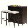 product-fancy-f3843bbf-13da-4a75-9a00-c32eb4590a1e Rattan Bar Set 3pcs Wicker Bistro Set Sturdy Frame Bar Height Table with Glass Table Top Storage Shelves 2 Bar Stools for Patio Poolside Porch Outdoor Indoor, Outdoor Bar Set, Patio Table And Chair Set, Outdoor Furniture, Patio Bar Set with Table, Outdoor Dining, Poolside Seating, Wicker Furniture, Rustic Bar, Patio Furniture Outdoor, Outdoor Bar Table And Chair, Outdoor Table And Chair Set, Outdoor High Top Table And Chair, Outdoor Dining Set, Patio Set Outdoor, Outdoor Patio Bar