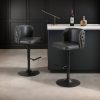 product-fancy-f3a5f68a-6b04-40cf-82fc-d386c707e6e4 Set Of 2 Modern Swivel Bar Stools, Adjustable Height Counter Height Stools with Tufted Button Back & Nailhead Trim, Luxury Barstools with Golden Metal Base for Kitchen Island & Home Bar