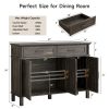 product-fancy-f4764e02-904a-4e01-9d4d-ba416346e6d4 Farmhouse 48 Inch Buffet Cabinet with Storage, 48 Inch Sideboard with 2 Drawers And 3 Doors - Wood Coffee Bar Cabinet with Adjustable Shelves for Kitchen, Dining Room, Living Room