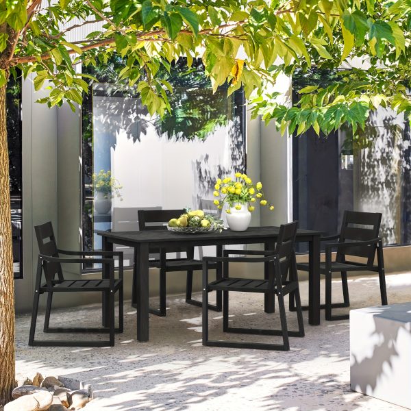 product-fancy-f478972f-91cd-4426-aa4d-3df237e49edb HDPS Outdoor Dining Table, Weather-Resistant Rectangle Patio Dining Table, 500 LBS Weight Capacity, Outdoor Patio Table for Outside Indoor, Lawn, Garden, And Backyard