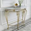 product-fancy-f4a37d37-1c42-4fe5-89de-cdefdea9cdd3 Entrance Table European Style Entrance Nordic Console Table Living Room Corridor Against The Wall Console Cabinet Modern Minimalist Wrought Iron Semicircular Table