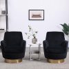 product-fancy-f4ad9c2e-4bb7-4d9a-92c6-e2451b67d859 360° Rotatable Bedroom Comfort Cinema Chair with Golden Stainless Steel Base Circular Bar Stool ( Set Of Two)