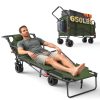 [Heavy Duty Folding Wagon] LEVELEVE Heavy Duty Folding Wagon-2-in-1 Collapsible Cart 400lb, 650lb Capacity All-Terrain Wheels W/Brakes And ASide Pockets
