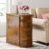 product-fancy-f551ab09-3baf-49b7-8395-c09a9c57c30a Compact 2-Drawer Wood End Table - Fully Assembled, Sturdy Finished Back Design with Spacious Storage, Ideal for Small Spaces And Chairside Use with Mid-Century Modern Style And Durable Hardwood Material