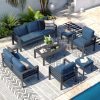 product-fancy-f5539f16-e033-4d8b-b088-13df83cb5117 YODOLLA Aluminum Outdoor Furniture Collection, Contemporary Patio Set Including Coffee Table, 7pcs Conversation Set with Cushions for Balcony, Porch, And Lawn
