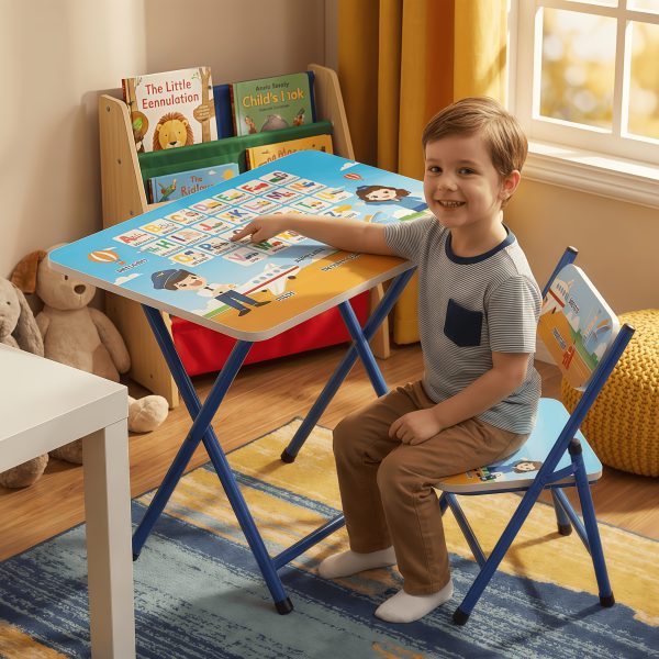 product-fancy-f5764338-15a0-4d27-ac25-9a2ac1052403 Small Classroom Desk And Chair Set Suitable for Students 3-18 Years Old Youngsters's Study Table Primary School Students Writing Homework Book Table Foldable Home School Desk And Chair Set