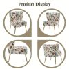 product-fancy-f5da5f7a-6173-448f-849a-2c25c297ee82 Armless Accent Chair with Golden Metal Legs, Modern Comfy Tufted Living Room Chair, Velvet Upholstered Floral Side Chair, Mid Century Slipper Chair for Bedroom, Flower Print