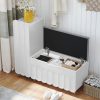 product-fancy-f5dd214f-43d9-45be-a410-7696624dc4e9 Shoe Organizer Cabinet, Entryway Bench With Adjustable Shelves And Cushioned Seat, Unique L-Shaped Bench Cabinet For Entryway
