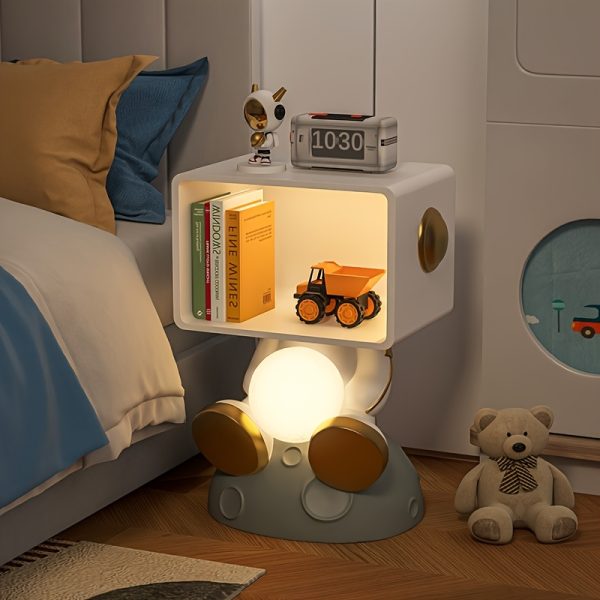 product-fancy-f5f265ff-0c23-4da4-a718-480bd505656f Astronaut Bedside Table, Large Storage Space, Suitable for Bedroom, Decorated with Cartoon Family Style