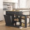 Wood Kitchen Pantry Island with Tilt-Out Trash Cabinet & Laundry Hamper - Adjustable Shelf Suitable for for, Suitable for Small Spaces, Hidden with Drawers, Tilt-Out Basket System, Space-Saving