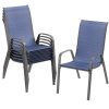 product-fancy-f6a1ea1f-664f-4428-9883-4242455ef6f0 8/6pcs Patio Chairs, All Weather Textilene Fabric & Metal Frame, W/Armrests, Strenthened Iron Spacers, 330 LBS, Outdoor Chairs Set For Backyard, Poolside, Garden