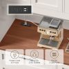 product-fancy-f6d4173b-bfa8-46ce-900f-de3e48874122 71 Inch Kitchen Pantry Cabinet with LED Lights And Charging Station, 59 Inch Wide Wooden Storage Cabinet with 2 Drawers, 8 Doors, 3-Tier Storage Cart, And 4 Door Shelves, Pantry Storage Cabinet with Microwave Stand for Dining Room, Black, White