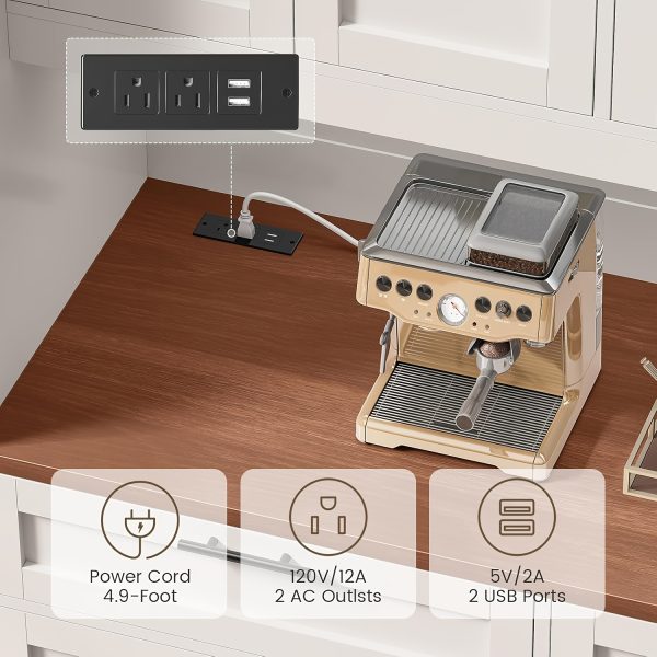 product-fancy-f6d4173b-bfa8-46ce-900f-de3e48874122 71 Inch Kitchen Pantry Cabinet with LED Lights And Charging Station, 59 Inch Wide Wooden Storage Cabinet with 2 Drawers, 8 Doors, 3-Tier Storage Cart, And 4 Door Shelves, Pantry Storage Cabinet with Microwave Stand for Dining Room, Black, White