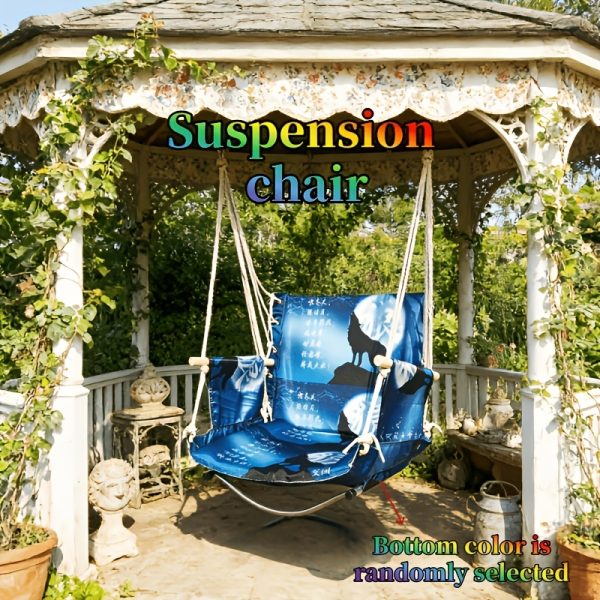 product-fancy-f6ff7c71-a2f6-411a-9bb3-7c24846afab5 An Oxford Cloth Hanging Hammock Chair for Courtyard Pavilions, Garden Hanging Chairs, Balcony Hanging Chairs, and Park Hanging Hammock Chairs. Suitable for Outdoor, Courtyard, and Pavilion Use. Color: Random