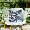 product-fancy-f7132830-e3e9-40c0-b8b6-f4b5f6bf28df 1pc Turtle Print Cushion Cover Suitable for Outdoor Indoor Use, 18x18 Inch Square Pillow Case with Zipper Closure, Blue White Gray Marine-Themed Decorative Cover for Garden Sofa Bed, Machine Washable Turtle Shell, 2D Flat