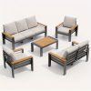 product-fancy-f767fb80-9471-4594-9a9f-8ca7f24c4548 Aluminum Outdoor Patio Furniture Set with Upgraded Cushions And Armrests, Perfect for Backyard, Garden And Poolside Relaxation