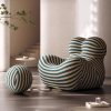 product-fancy-f77ef269-5fe0-440a-867c-20c0e61ad651 Luxury Modern Italian Lounge Chair & Footrest - 39.37'' Bean Bag Chair with Memory Foam, Floor-Level Single-Seat Sofa for Apartment Living Room, Balcony - No Assembly Required, Space-Saving for small flats/Dorms (Ideal