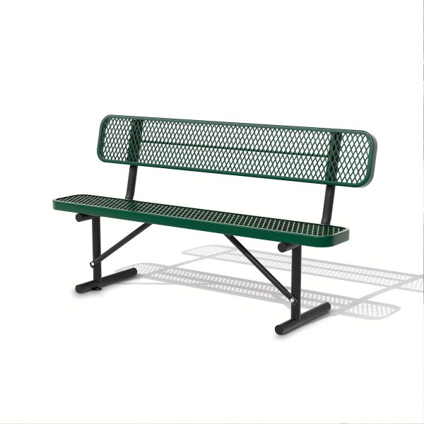 Sturdy Outdoor Metal Park ing, Offered in 4/6/8 Feet, Outdoor with Back Support And Portable Structure, Commercial ing for Shopping Centers, Retail Stores, Parks, And Patios