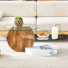 product-fancy-f7c98dd7-ff95-42a0-8c49-8901fd296d5b Glass Coffee Tables for Living Room Round Coffee Tables Modern Double Layer Round Table Circle Coffee Table for Small Space Home Office, Durable And Not Easily Broken, Easy to Assemble, Fashionable Design Feel (42 Inch X 17 Inch)