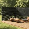 [Outdoor Privacy Fence] 38" X 71" Outdoor Privacy Fence Screen, Black Wooden Slatted Panels With Sturdy Metal Stakes, 12" Ground Insert, Garden Privacy Fence For Air Conditioner Cover, Patio, Yard, Pet Fence And Outdoor Decoration