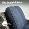 product-fancy-f821487d-0008-42f8-bdb2-8bb906c780c5 6pcs Outdoor Patio Furniture Set with Swivel Rocking Chairs, High Back Outdoor Sectional Sofa Sets with Side Table - Handwoven Rattan Outside Seating Sofa, Weather-Resistant Couch for Garden/Deck/Backyard/Decor