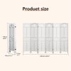 product-fancy-f8324de4-6058-42f9-9b34-4bcea184a900 Handmade 4 or 6 Panel Floral Carved Wood Room Divider Screen - Freestanding Folding Privacy Partition with Burning Walnut & White Finish, Ornate Lattice Design, Lightweight Portable for Home Office Hotel Decor, Space-Saving Decorative Partition