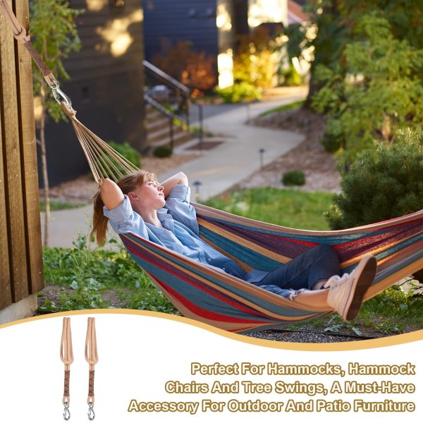 product-fancy-f8df50de-2019-4697-9f59-38504ccb4e10 2pcs 23.62inch Hammock Hanging Ropes with Locking Carabiners, for Hanging Installation, Hammock Swing Hanging Ropes, Adjustable Ropes, Suitable for Swings and Hammocks