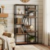 product-fancy-f95608f5-ab9d-49e0-8776-12fcd4dc0921 5-Tier Freestanding Tall Bookshelf Bookcase, Industrial Etagere Bookshelves Display Shelf Storage Organizer with 9-Open Storage Shelf for Home Office, Living Room