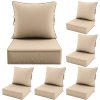 product-fancy-f9798cc8-a76e-47f9-bb7e-c0f941dda099 Outdoor Cushion Set of 1pc/2pcs/4pcs/6pcs - Thick 35D High-Density Foam Cushions Measuring 24*24*6.5 Inches, Featuring Quick Rebound, High Durability, And Easy Cleaning, Suitable for Outdoor Furniture Like Sofas And Patio Chairs